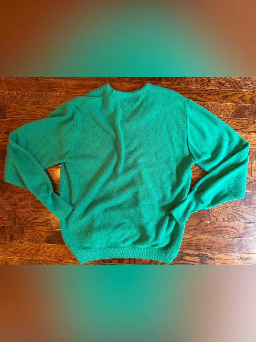 Vintage Izod Lacoste Green V-Neck Acrylic Pullover Sweater VTG Alligator Logo XL
